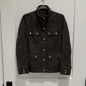 J. Crew Women’s Green Khaki Jacket with Gold Buttons
